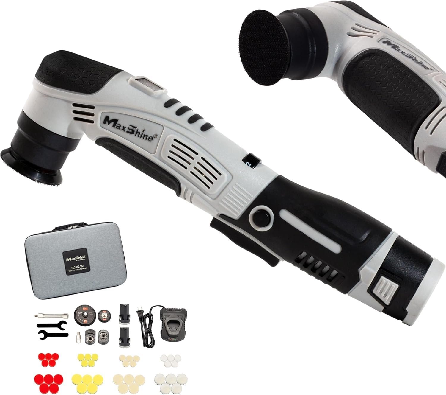 MaxShine M0312 V2 Professional Cordless Dual Action & Rotary Polisher | 6-Speed | Detailing & Scratch Repair